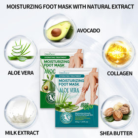 CRISTALBOX moisturizing sock detail with breathable fabric to lock in hydration