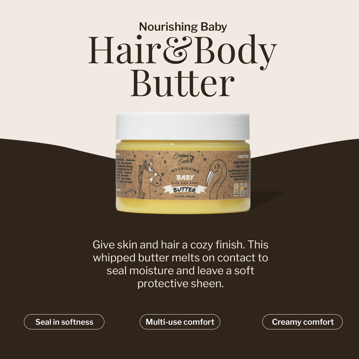 Cristina's Curls whipped texture close-up, demonstrates spreadable buttery consistency