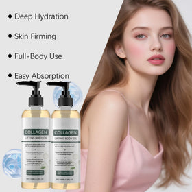 CRIVERY pouring oil into hand demonstrating easy application and absorption