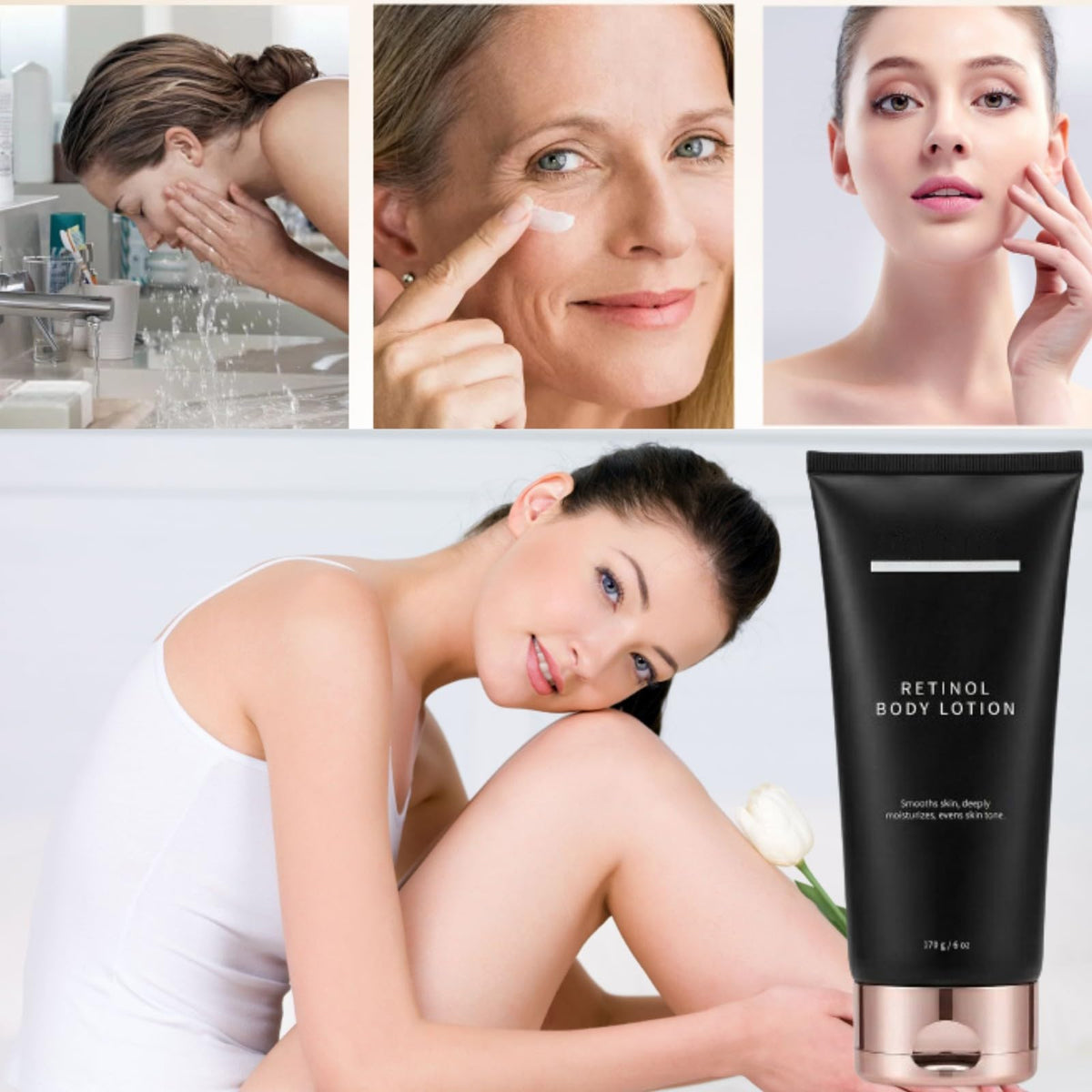 CRIVERY close-up of label listing ceramides and retinol to support elasticity
