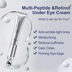 Crogooe massage head close-up highlighting gentle vibration tip and precise application benefit