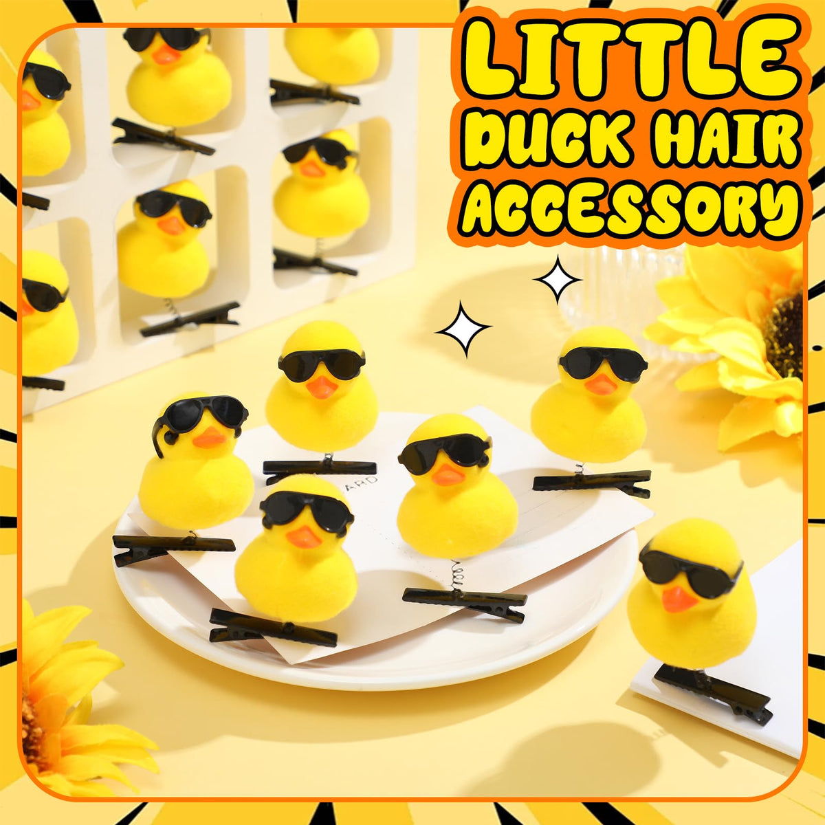 Croknit duck clips in a festival scene adding fun to party outfits