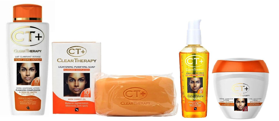 CT+ Clear Therapy front packaging showing full kit and clear benefit