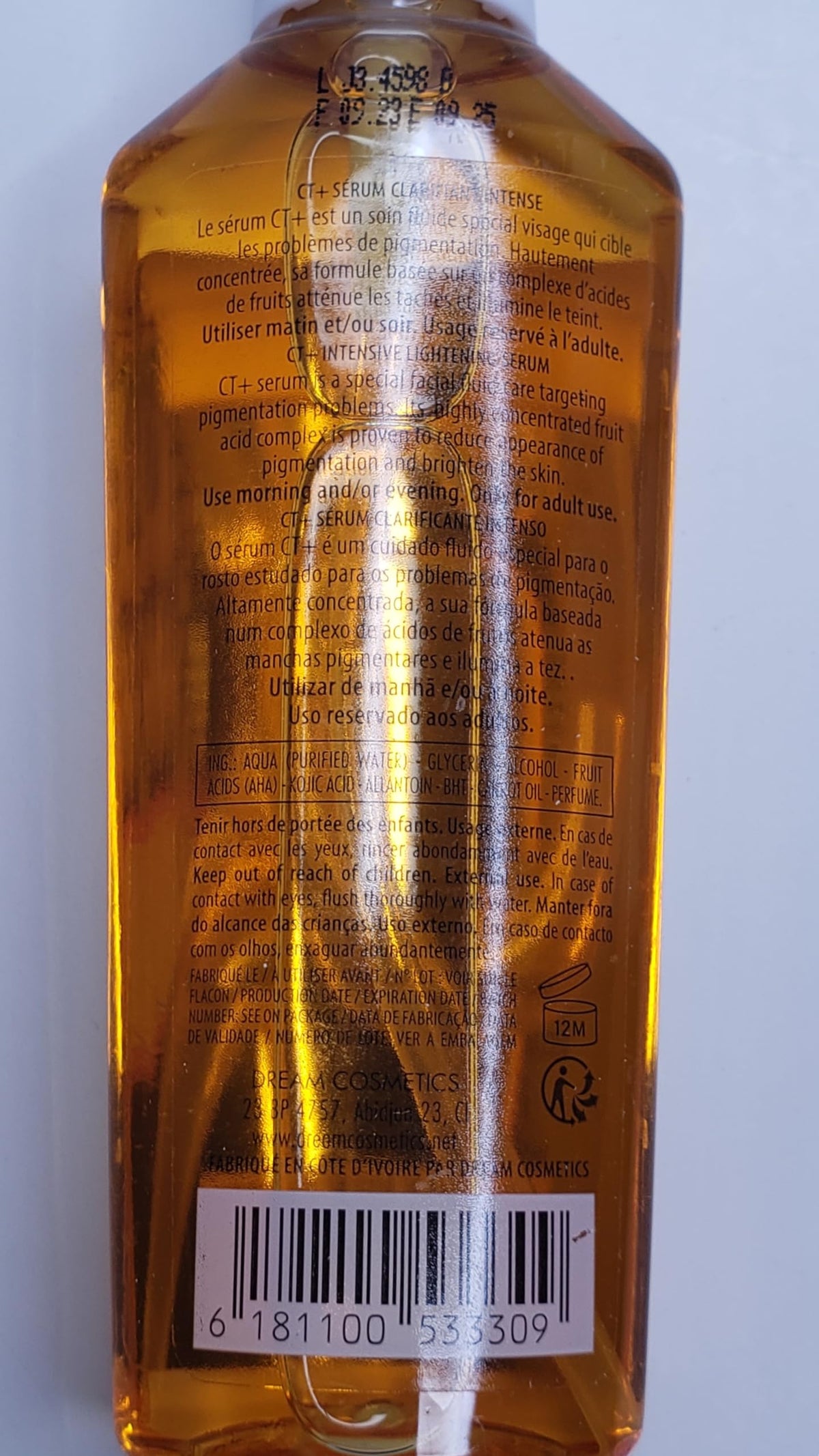 CT+ Clear Therapy serum dropper delivering concentrated treatment benefits