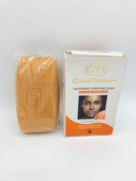 CT+ Clear Therapy front packaging of carrot soap showing bar and branding for longer use