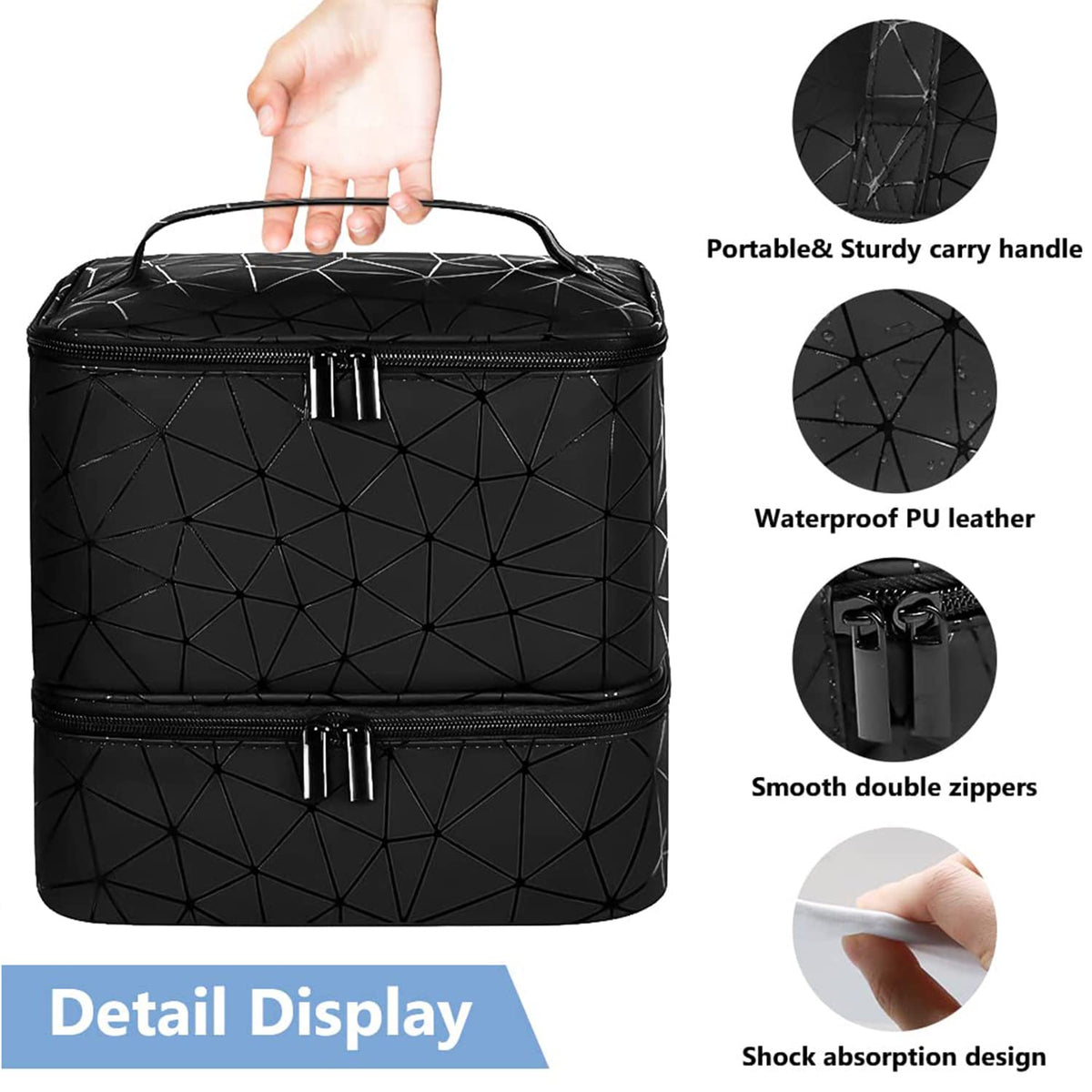 CTWWFS foam insert holding nail polish bottles securely to prevent bumps