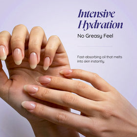 Cuccio before and after nails showing improved appearance and reduced brittleness