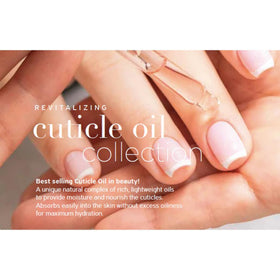 Cuccio close-up texture showing oil droplets and lightweight absorbent finish