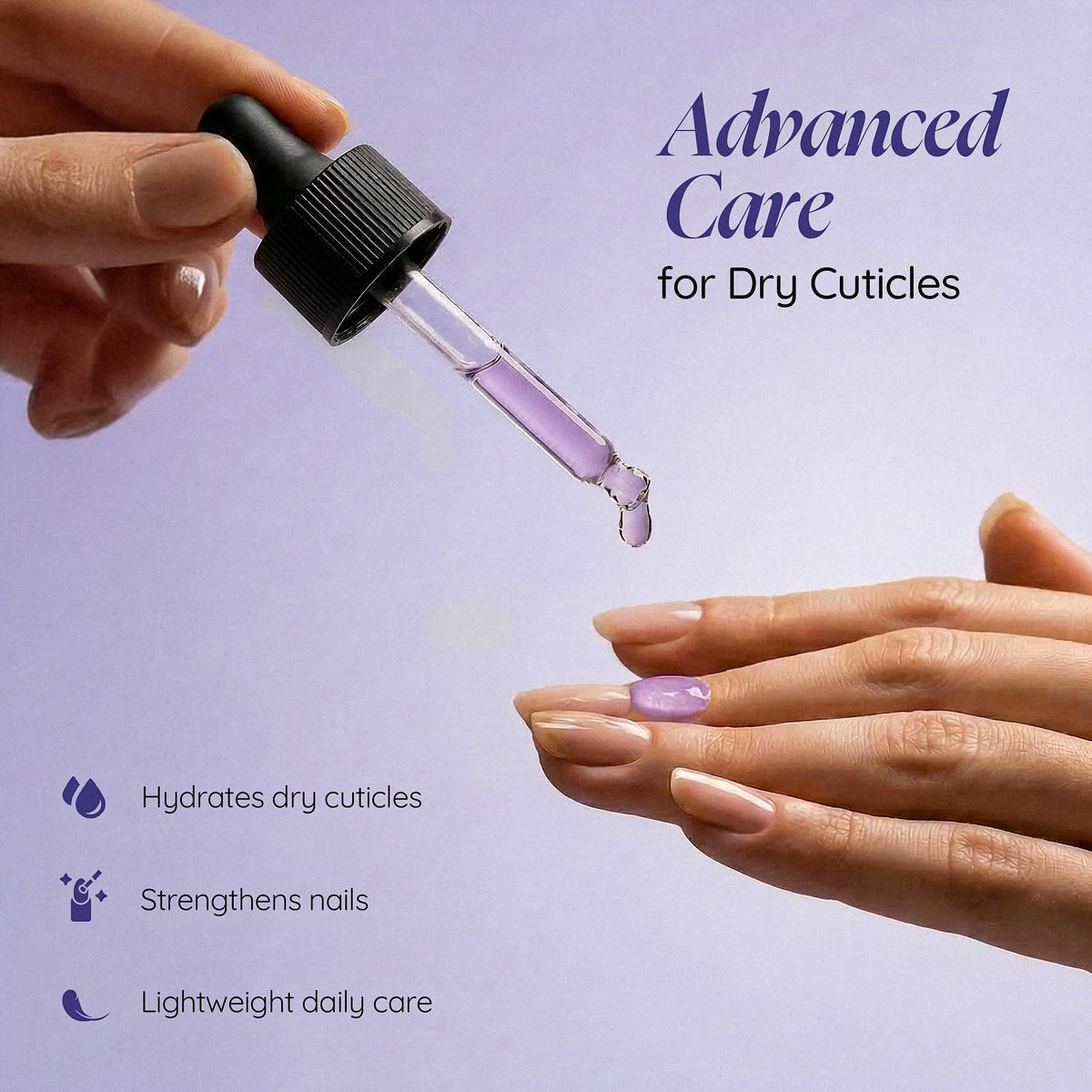 Cuccio being massaged into cuticle to demonstrate instant hydration and smoothing