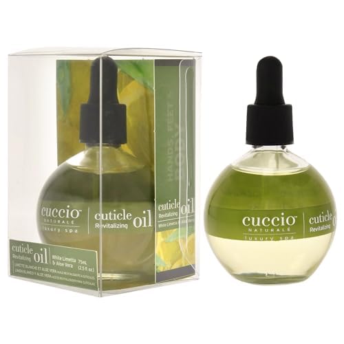 Cuccio bottle on vanity with towel for at-home spa feel and pampering benefit
