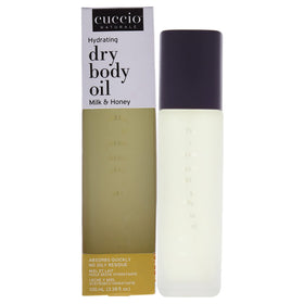 Cuccio front packaging showing milk and honey label and benefits