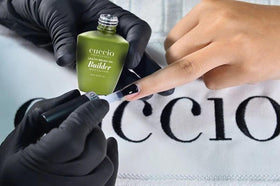 Cuccio Pro 2.5 oz jar beside a ruler to show professional-size volume and value