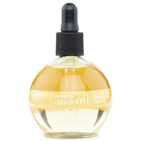 cuccio bottle front view showing sweet almond oil for hydrated cuticles