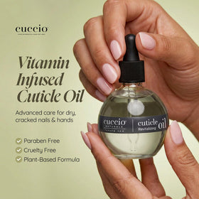 Cuccio ingredients label zoom showing natural, paraben-free ingredients list clarity