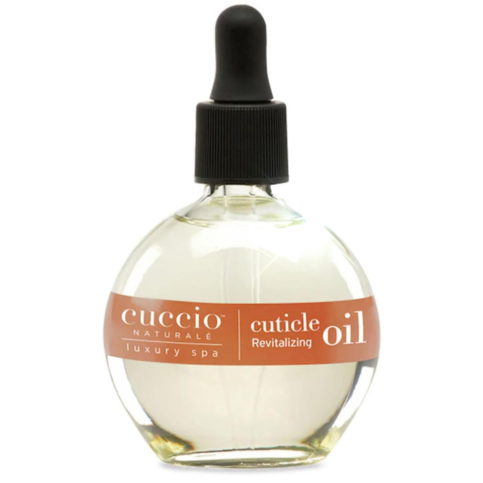 Cuccio front bottle image showing packaging and vanilla scent benefits