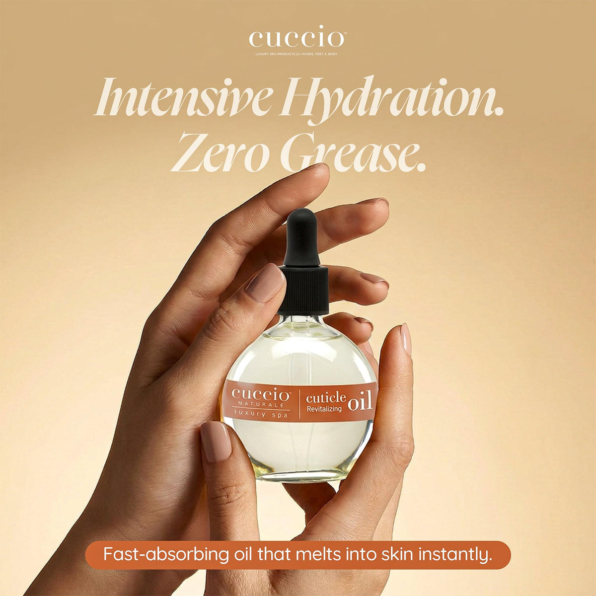 Product beside common objects for Cuccio scale and travel-friendly size
