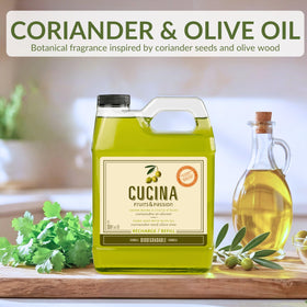 Cucina refill bottle pouring into dispenser for easy waste reduction