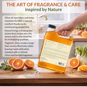 Cucina 1 L bottle next to common household item showing volume advantage