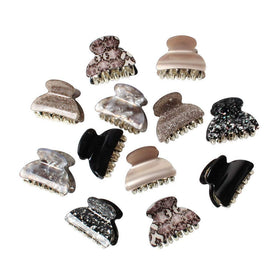 Cuizhiyu front view of 12-pack floral clips shows variety and convenience