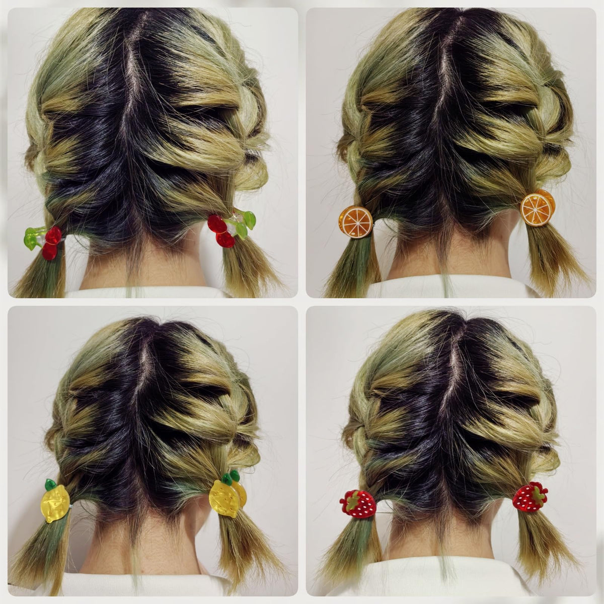 Cuizhiyu worn in pony demonstrating accent placement and added color benefit