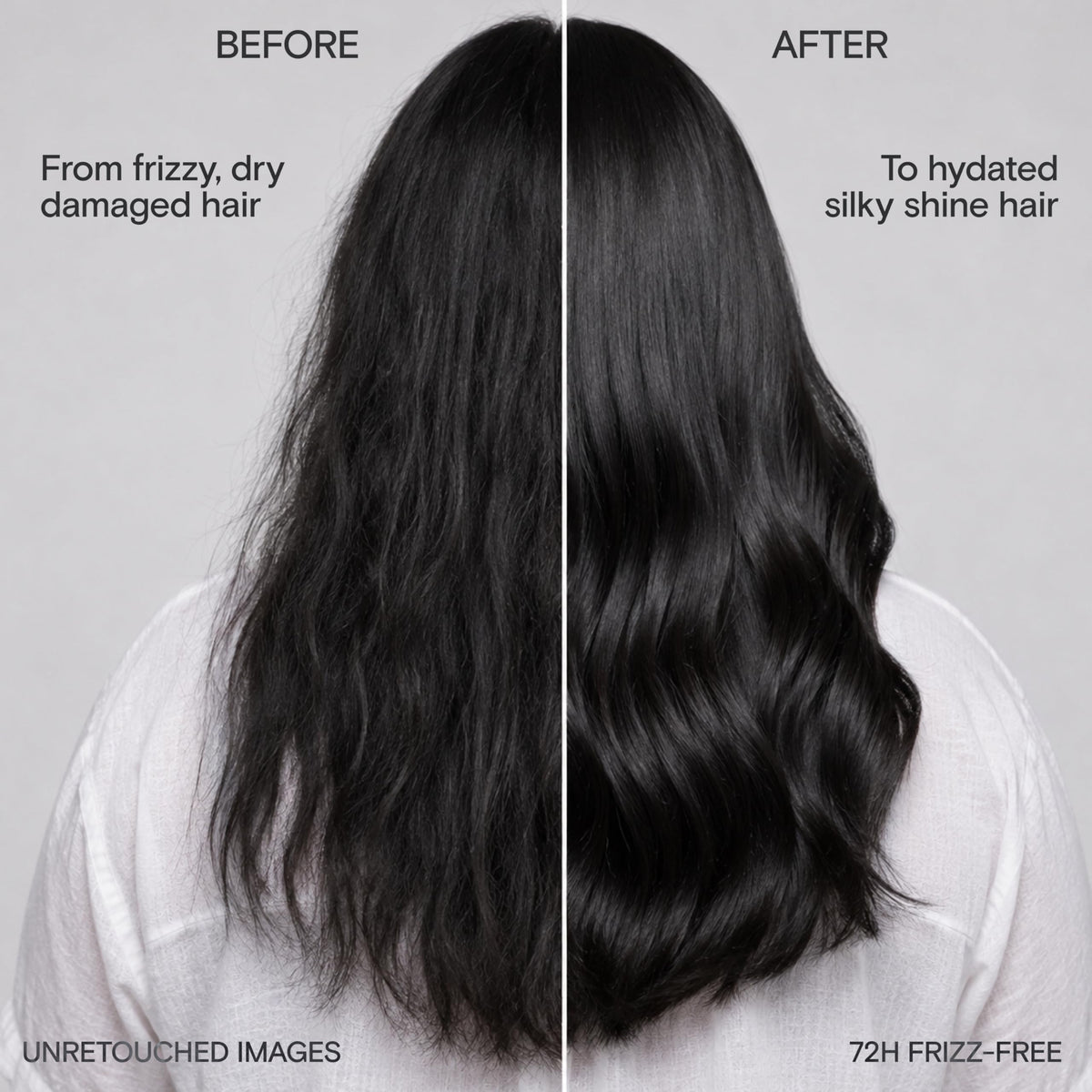 CULISE being applied in shower to wet hair, highlighting detangling and smoothness benefit