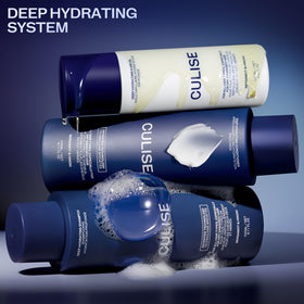 CULISE shampoo in bathroom setting conveying salon-quality routine benefit