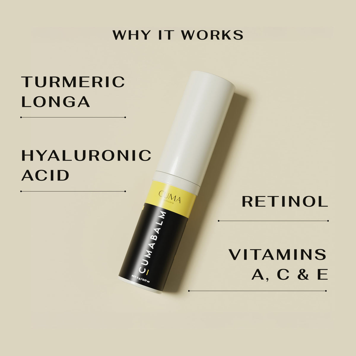 CUMA CumaBalm applied under eye with finger demonstrating gentle patting benefit