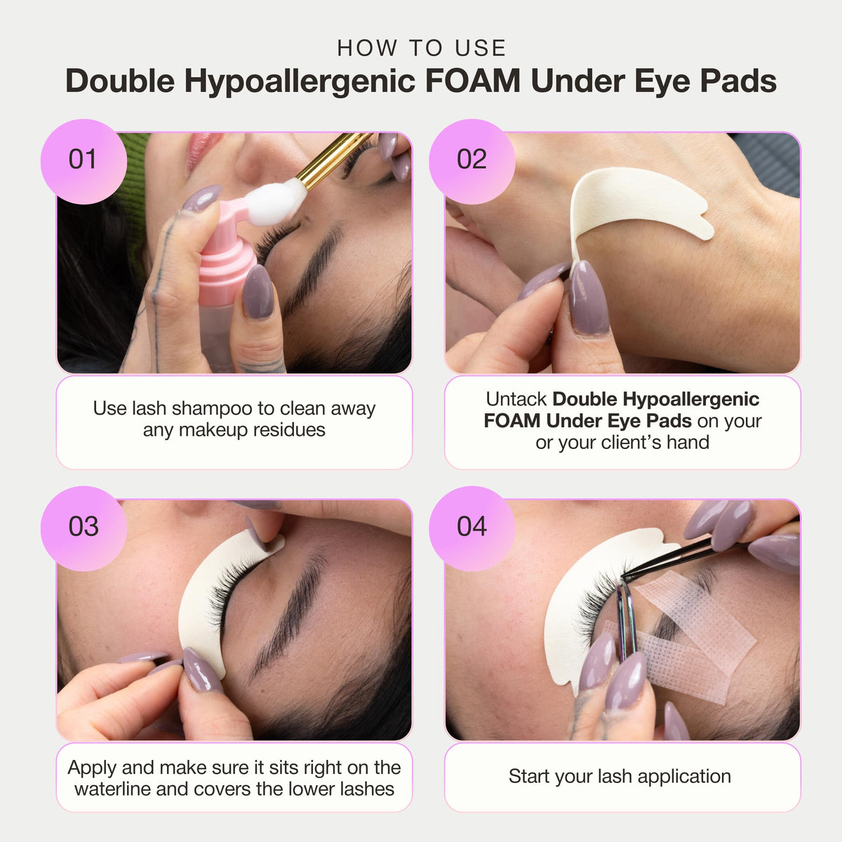CURACORO pad beside ruler showing scale for correct under-eye coverage