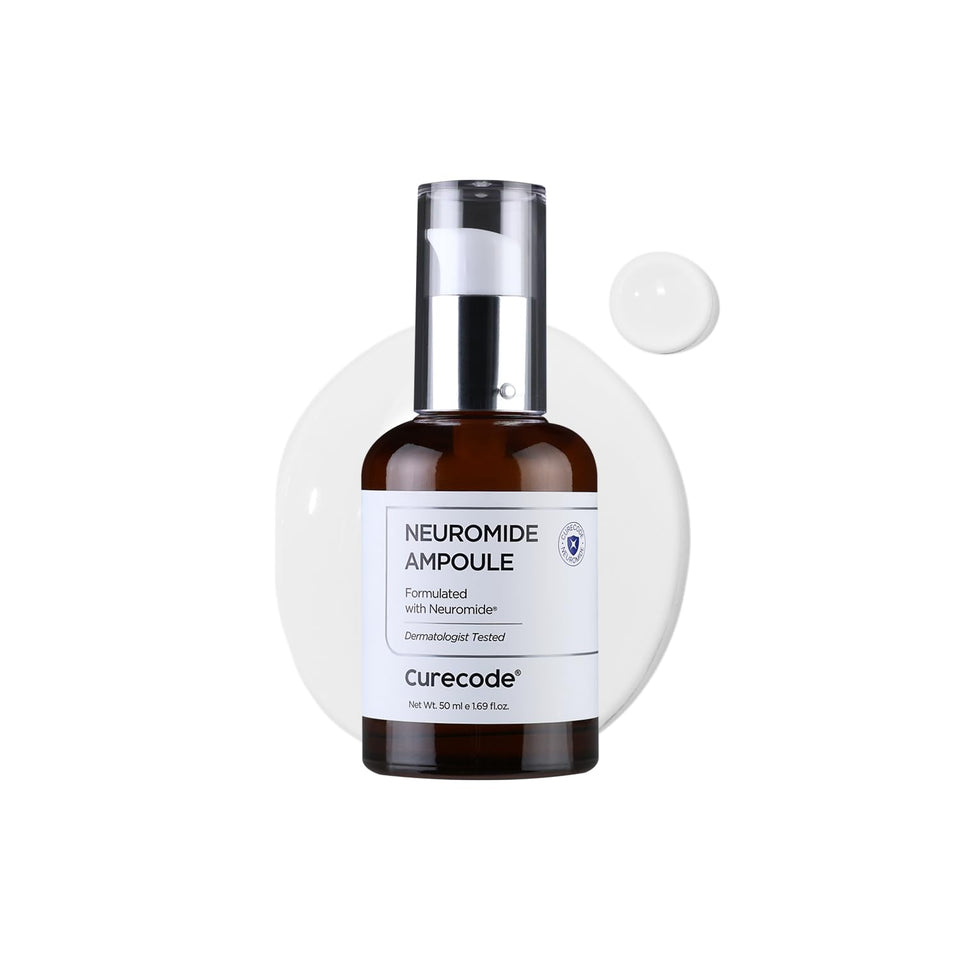 CURECODE ampoule front bottle showing elegant packaging and hydration benefit