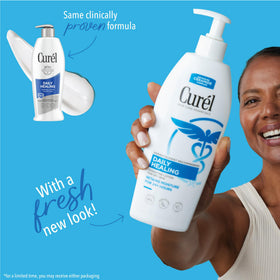 Curel label close-up highlighting Advanced Ceramide Complex for barrier repair