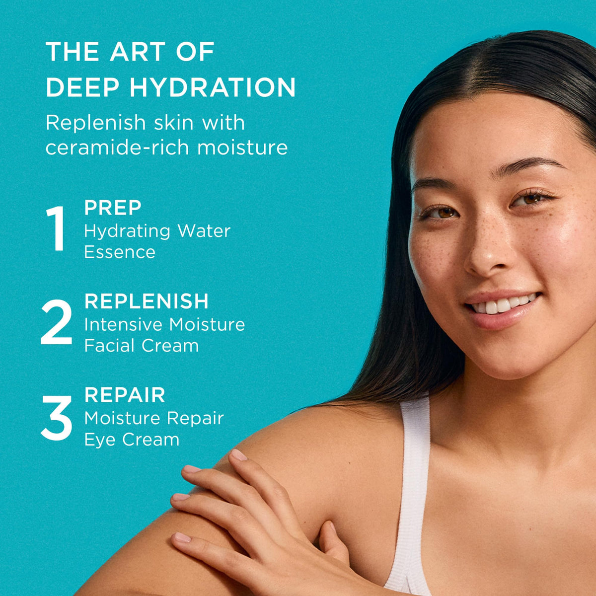 Curel close-up cap and spatula, emphasizes hygienic application benefit