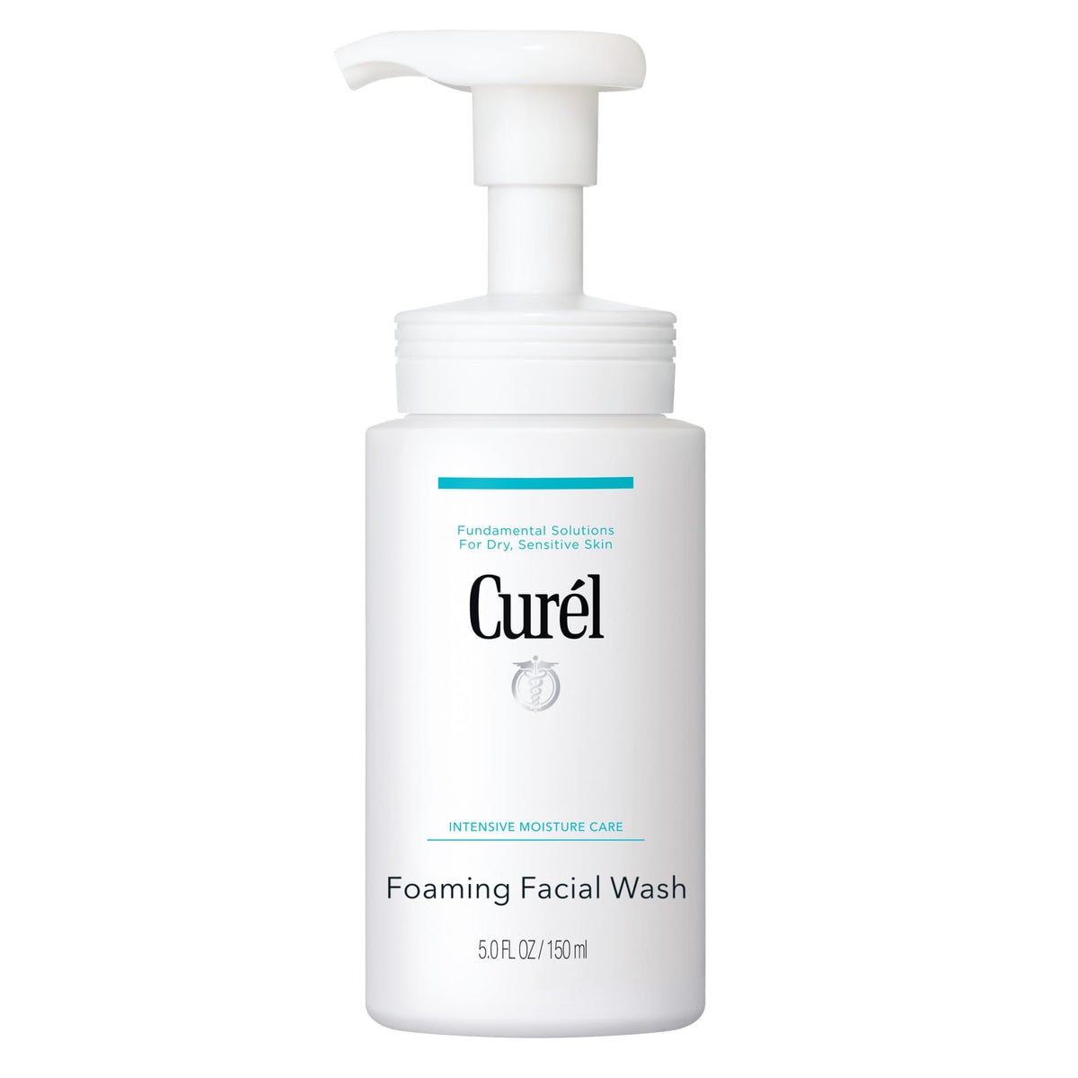 Curel foaming face wash front packaging showing gentle cleanser benefits