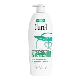 Curel front packaging 20oz showing clean unscented moisturizer benefits