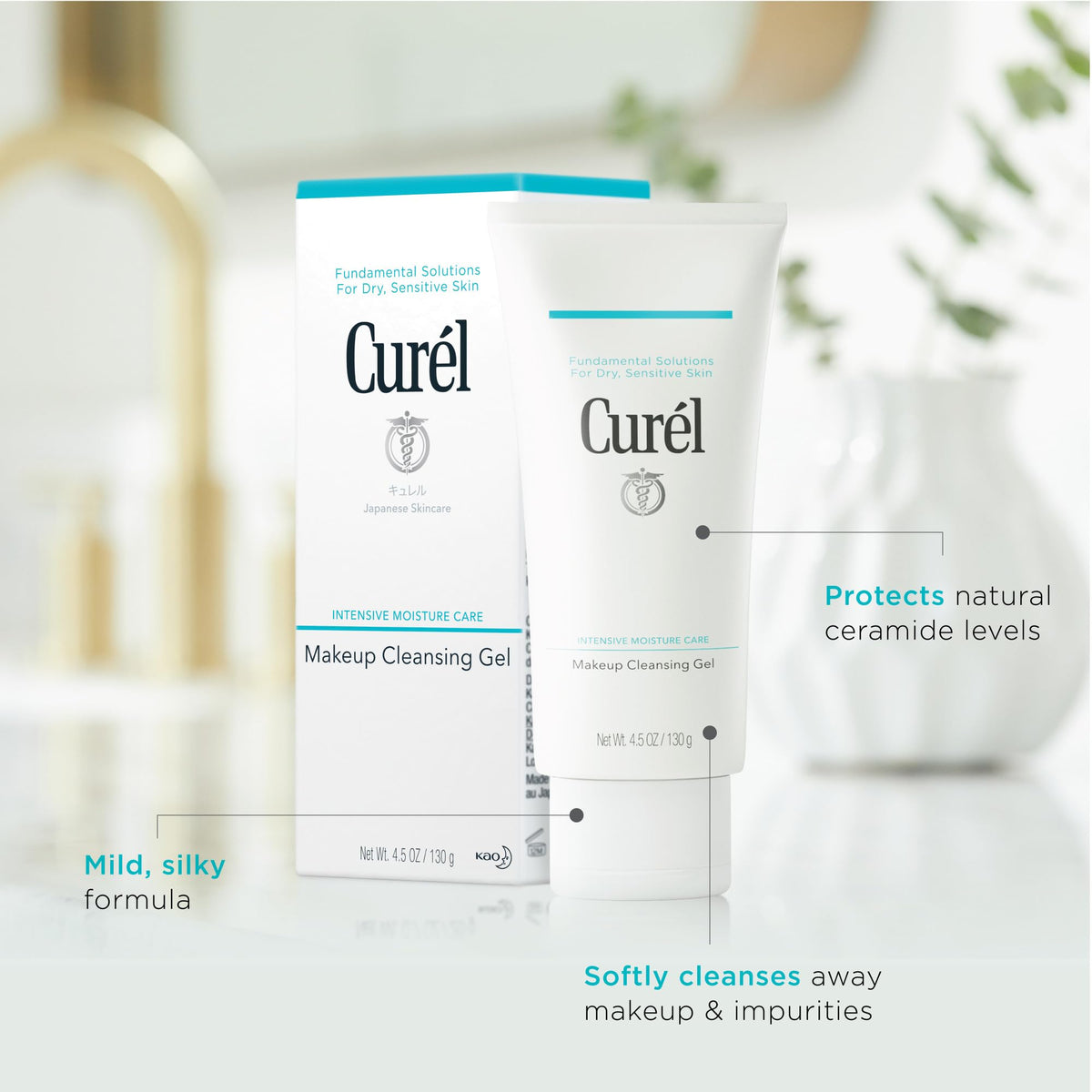 Curel gel texture on hand demonstrating smooth hydrating feel