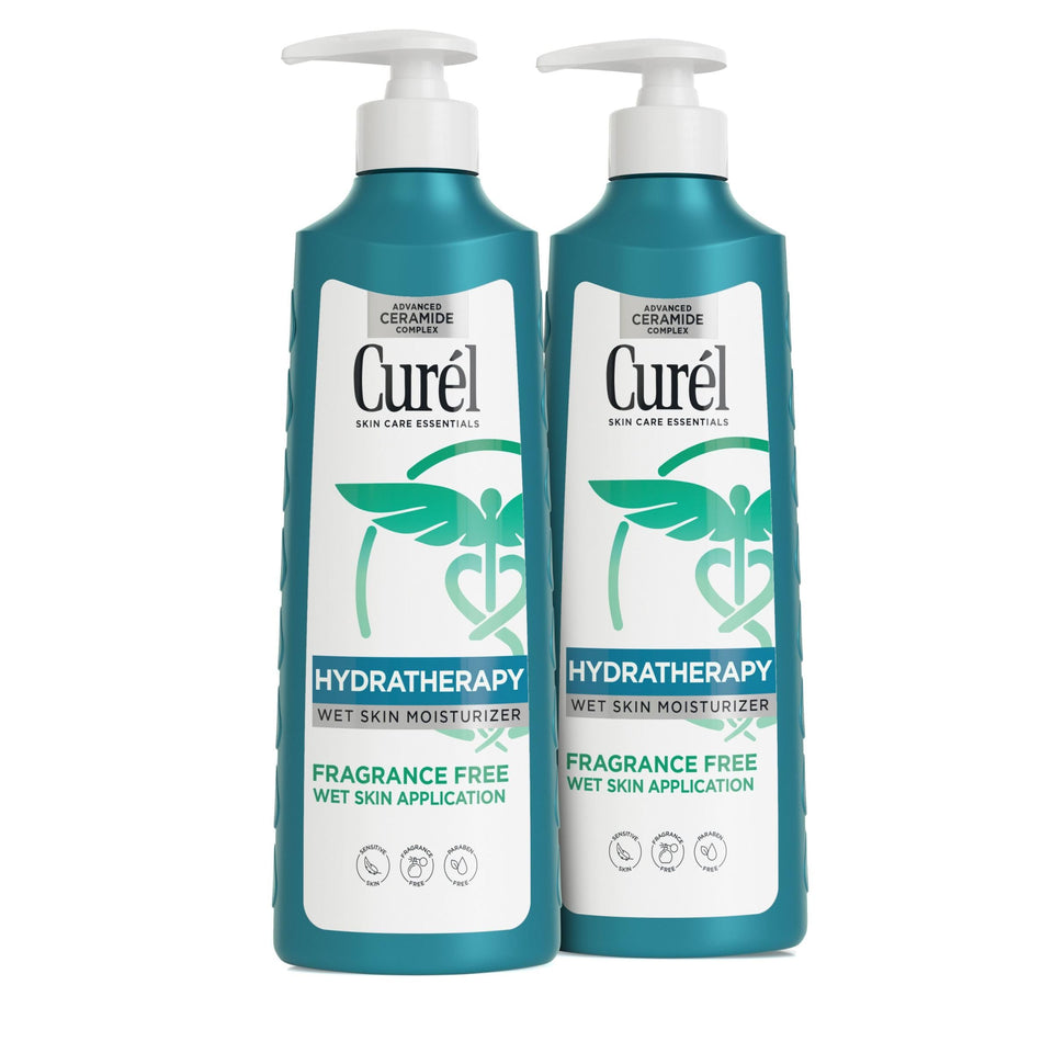 Curel front packaging showing bottle and benefits for quick identification