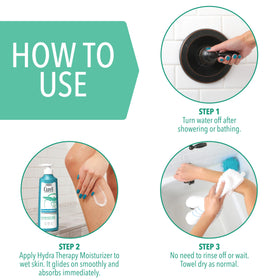 Curel lifestyle bathroom setting conveying everyday routine simplicity
