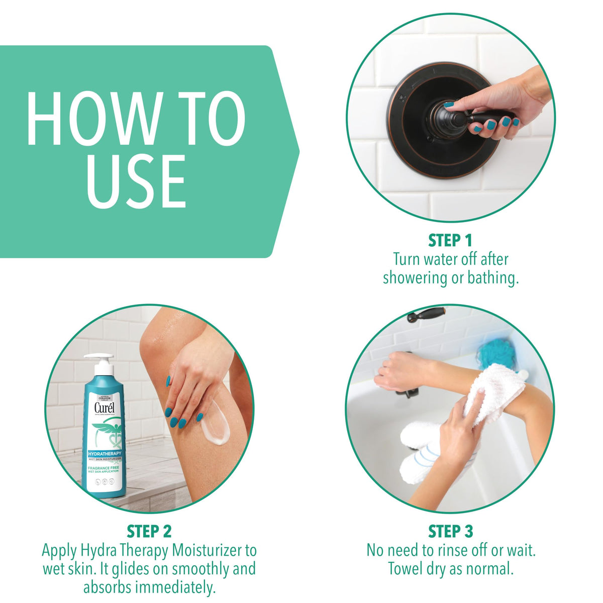Curel back panel with directions and benefits for sensitive skin users
