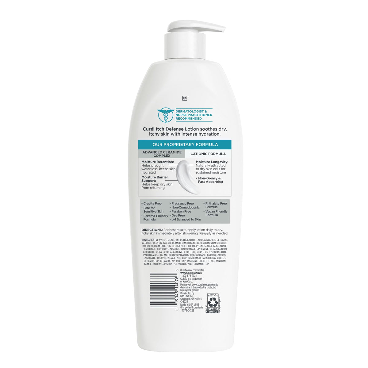 Curel bottle with National Eczema Association Seal showing trust benefit