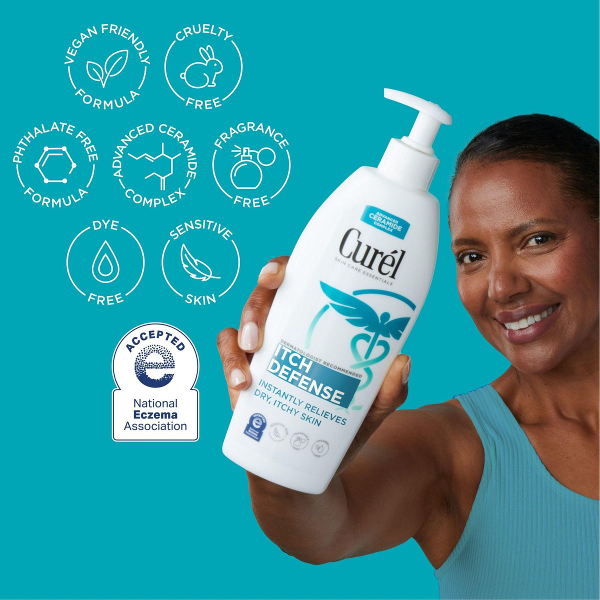 Curel ceramic complex ingredient close-up conveying barrier support