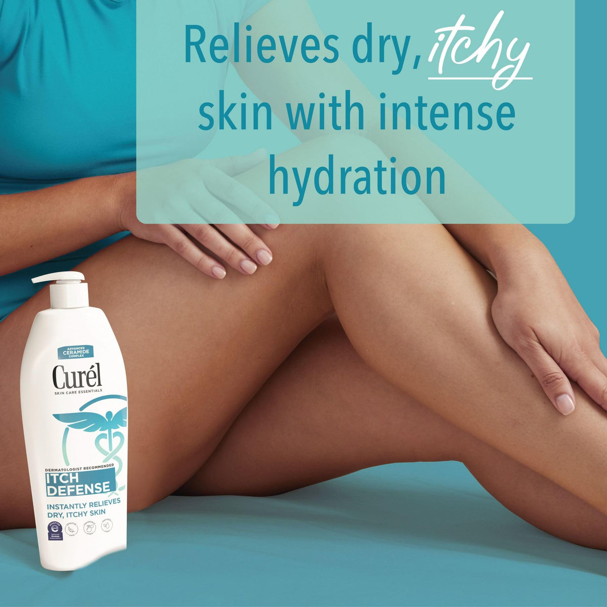 Curel lotion pump dispensed texture demonstrating non-greasy hydration