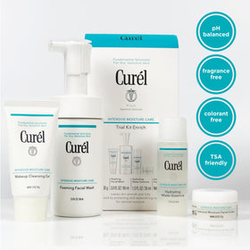 Curel makeup cleansing gel pump close-up showing gentle removal performance
