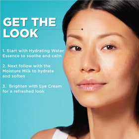 Curel moisturizer layering demo with essence boosting cream absorption benefit
