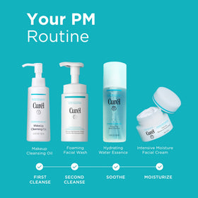 Curel packaging in bathroom lifestyle, conveys everyday sensitive-skin care