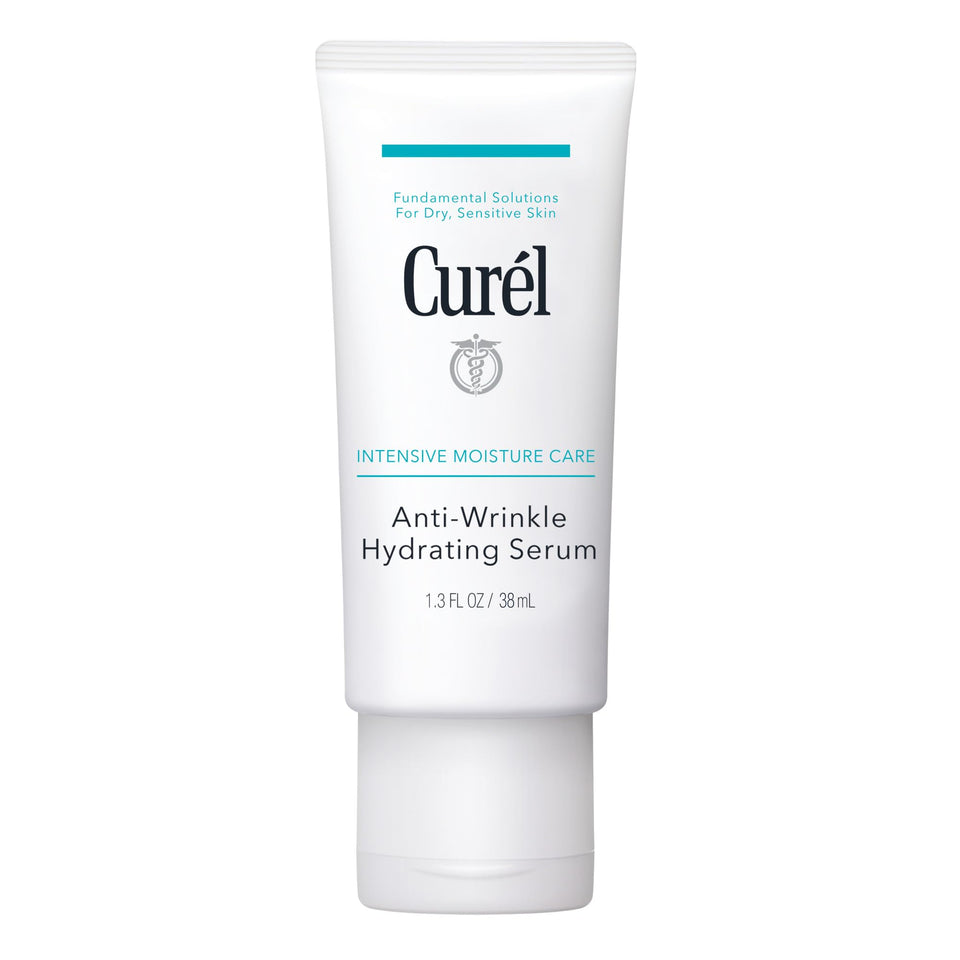 Curel front bottle view showing lightweight hydrating serum and branding