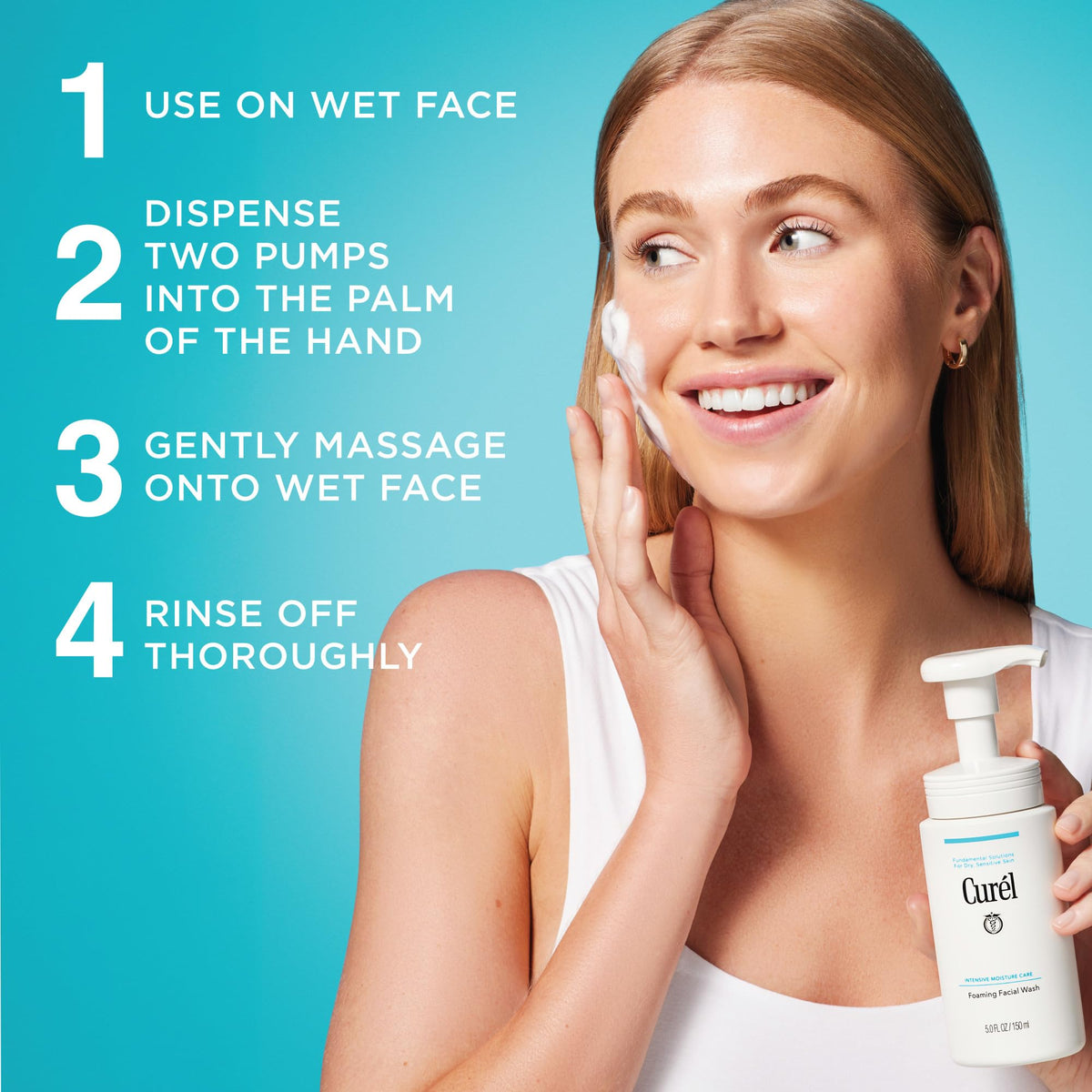 Curel soft skin after wash close-up highlighting hydrated, supple result