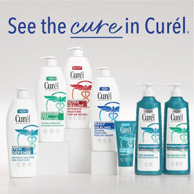 Curel three-bottle pack lifestyle showing value and convenience