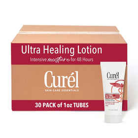 Curel front packaging showing 1 oz tube and brand benefits