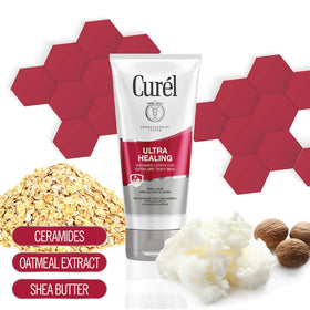 Curel applied on hand demonstrating moisturized, smoother skin after use