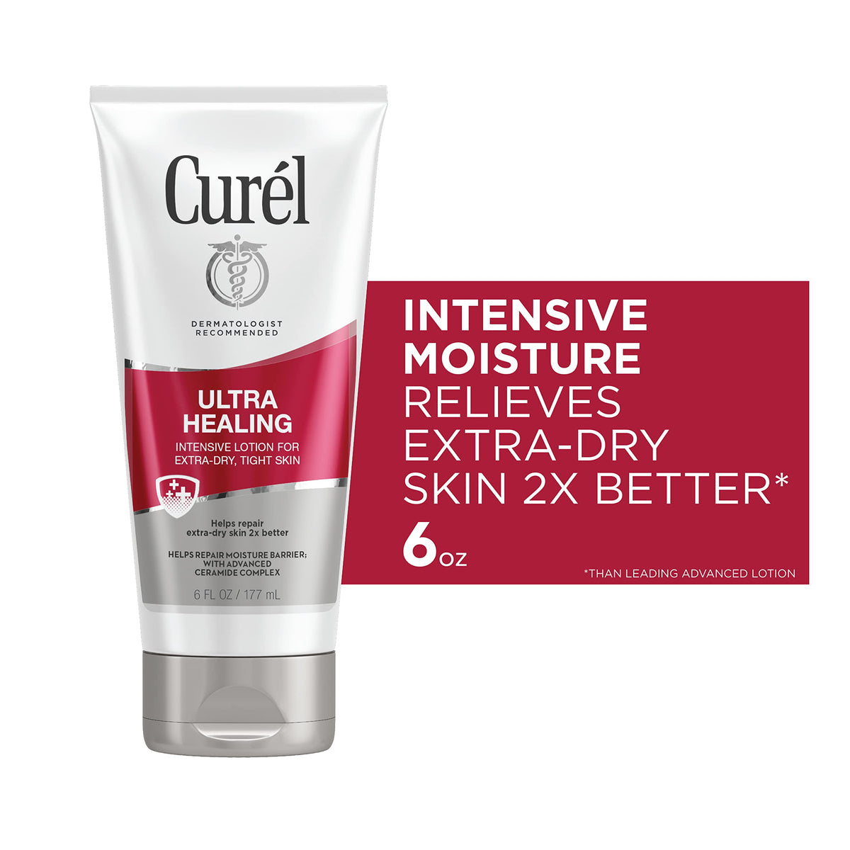 Curel lotion texture dispensed showing creamy consistency and quick absorption