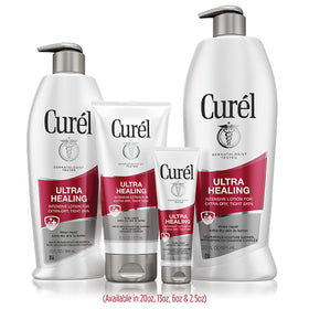 Curel two 6 oz tubes side by side showing pack size and travel-friendly benefit